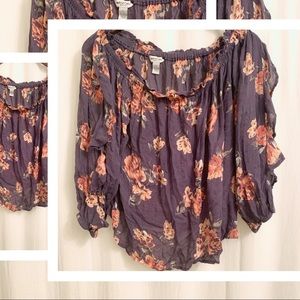 Arizona Jeans Co. - Purple Floral top - XL